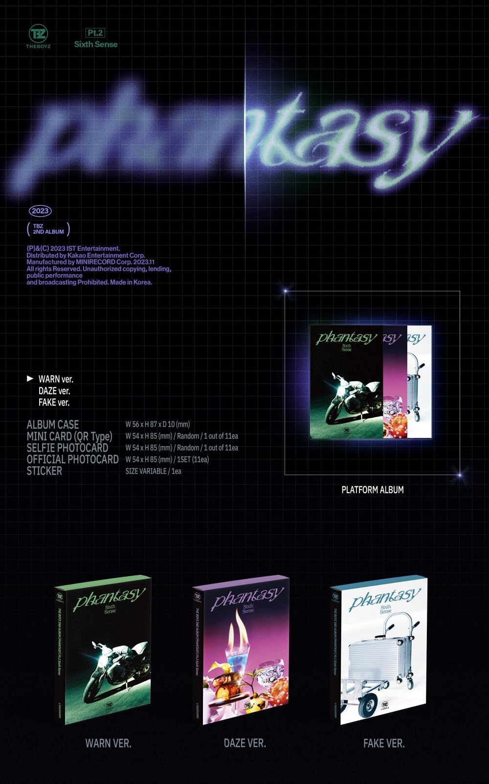 Amazon.co.jp: ザ・ボーイズ THE BOYZ - PHANTASY Pt.2 Sixth Sense